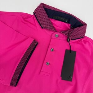 Greyson‎ Cherokee Polo Mens L Hot Pink Golf Short Sleeve Shirt